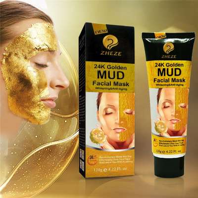 Wholesale Anti Aging Anti Wrinkle Collagen Crystal 24K Vitamin C Facial Gold Mud Mask for Skin Care Private Label